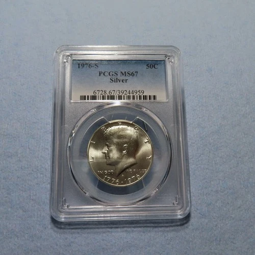 1976 S PCGS  MS67 SILVER KENNEDY HALF DOLLAR COIN 50 CENT
