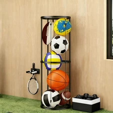 40" Heavy Duty Vertical Ball Hopper Rack Wall Mount Garage Storage Holder