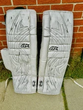 Brian's Zero G Senior White Adjustable Straps Ice Hockey Goalie Leg Pad Set
