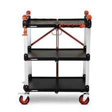 Crescent SITERUNNER Folding Jobsite Cart 3-Shelf 300lb Capacity - F3SCBL (NEW)