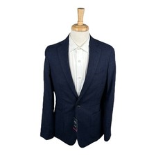 Charles Tyrwhitt Blue Cotton Wool Unstructured Slim Fit Sportcoat 40R NWT