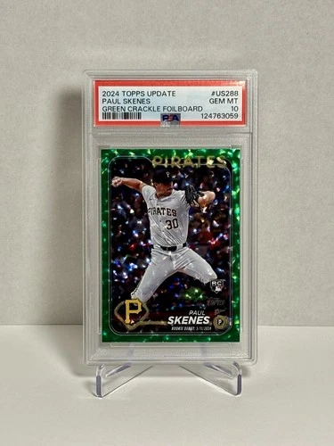 2024 Topps PSA 10 Rookie /499 - Paul Skenes - Green Crackle - RC