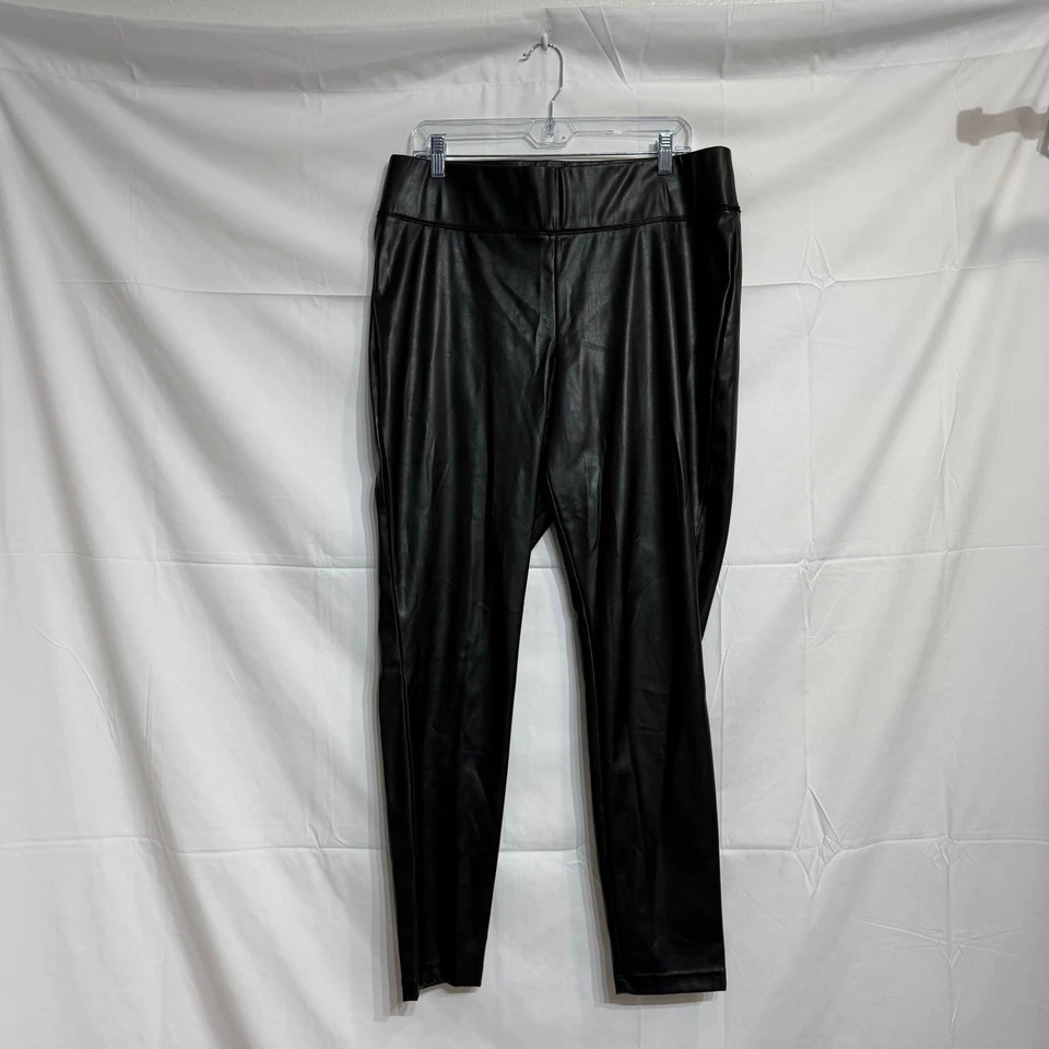 Leggings Inc International Concepts negros de imitación de cuero talla 16 Foto 2 de 4