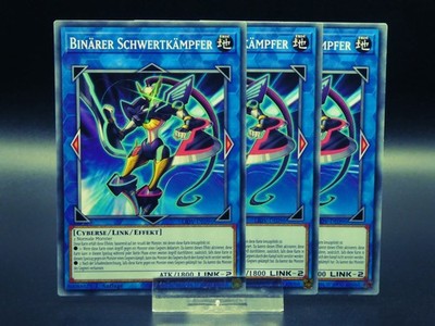 Yugioh Playset 3x Binärer Schwertkämpfer LIOV DE096/ Common/ NM/ Deutsch