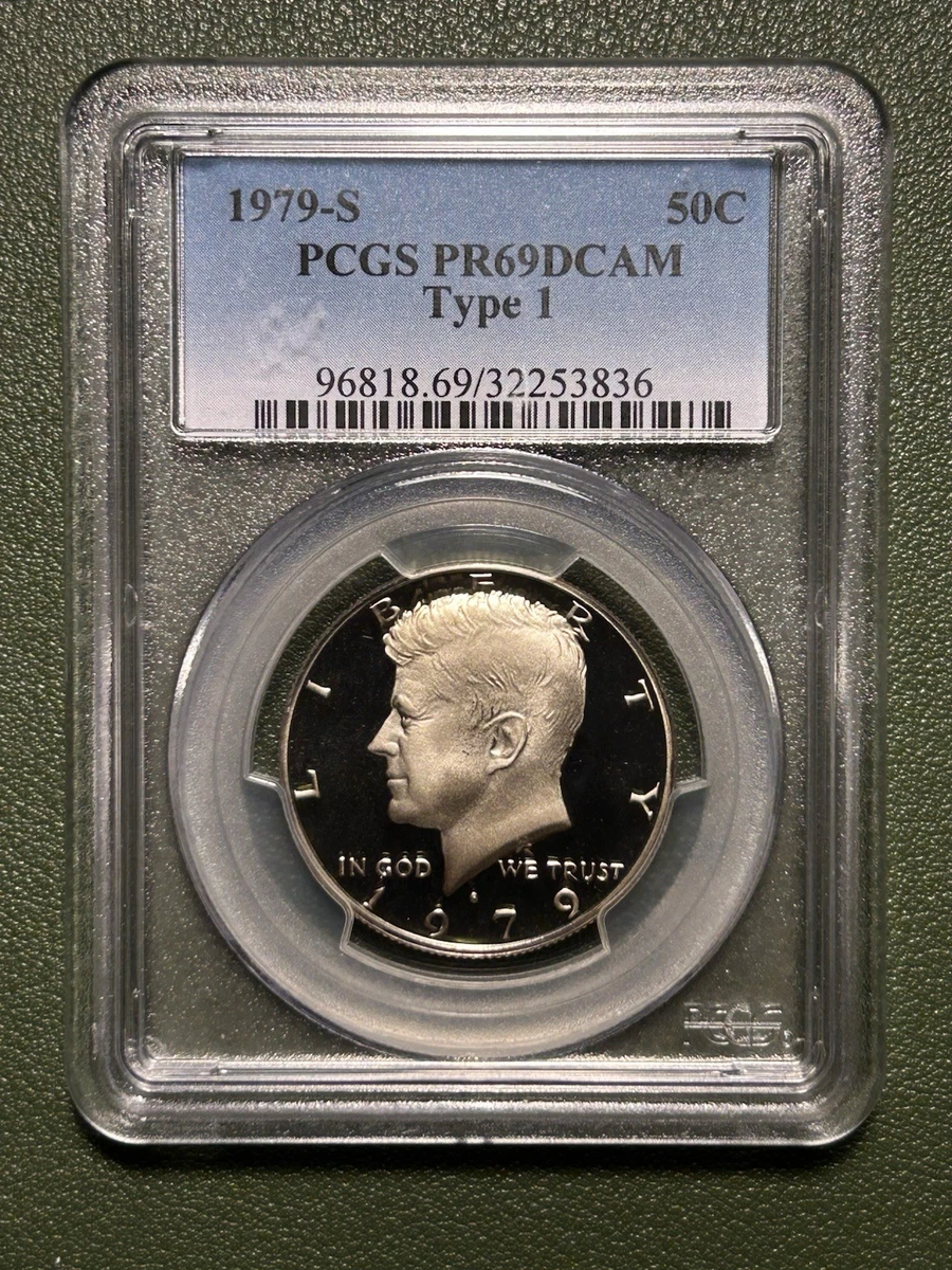 PCGS Certified PR 69 Graded 1979 Kennedy US Half Dollars (1964-Now