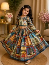 Readymade kids girls lehenga choli party wear eid indian girls designer dress