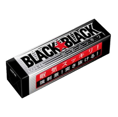 Japan Mint Gum Lotte Black Black Gum 9 Blatt × 15 Beutel