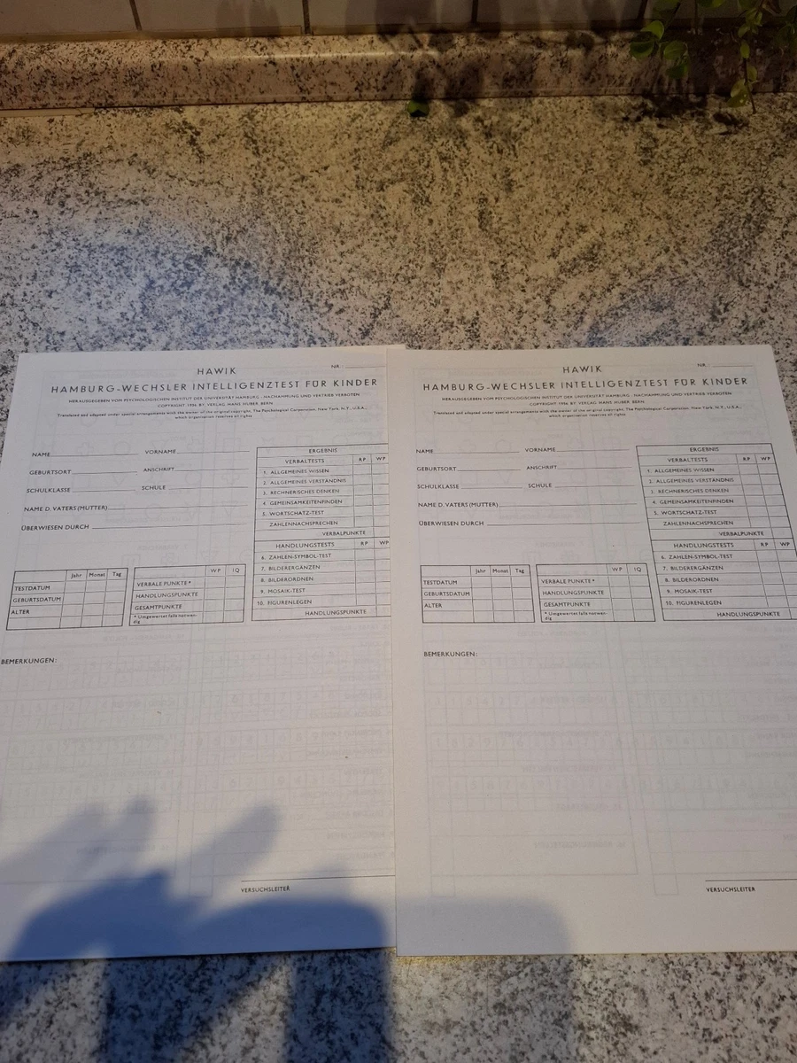 HAWIK Hamburg-Wechsler-Intelligenztest für Kinder: Testset + HAWIK Handbuch