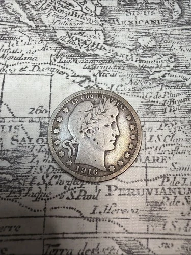 1916 D Barber Quarter Silver - VG - BQ3