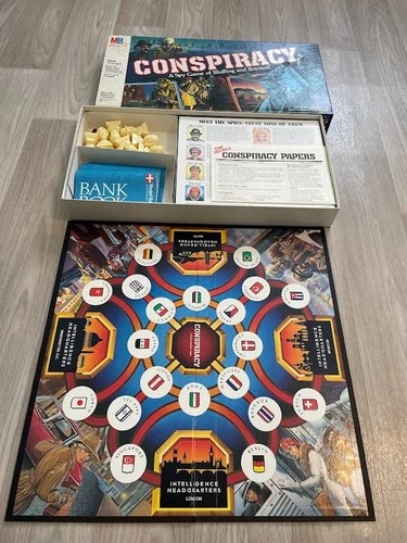 Conspiracy Spy Espionage Vintage 1982 Milton Bradley Board Game Complete
