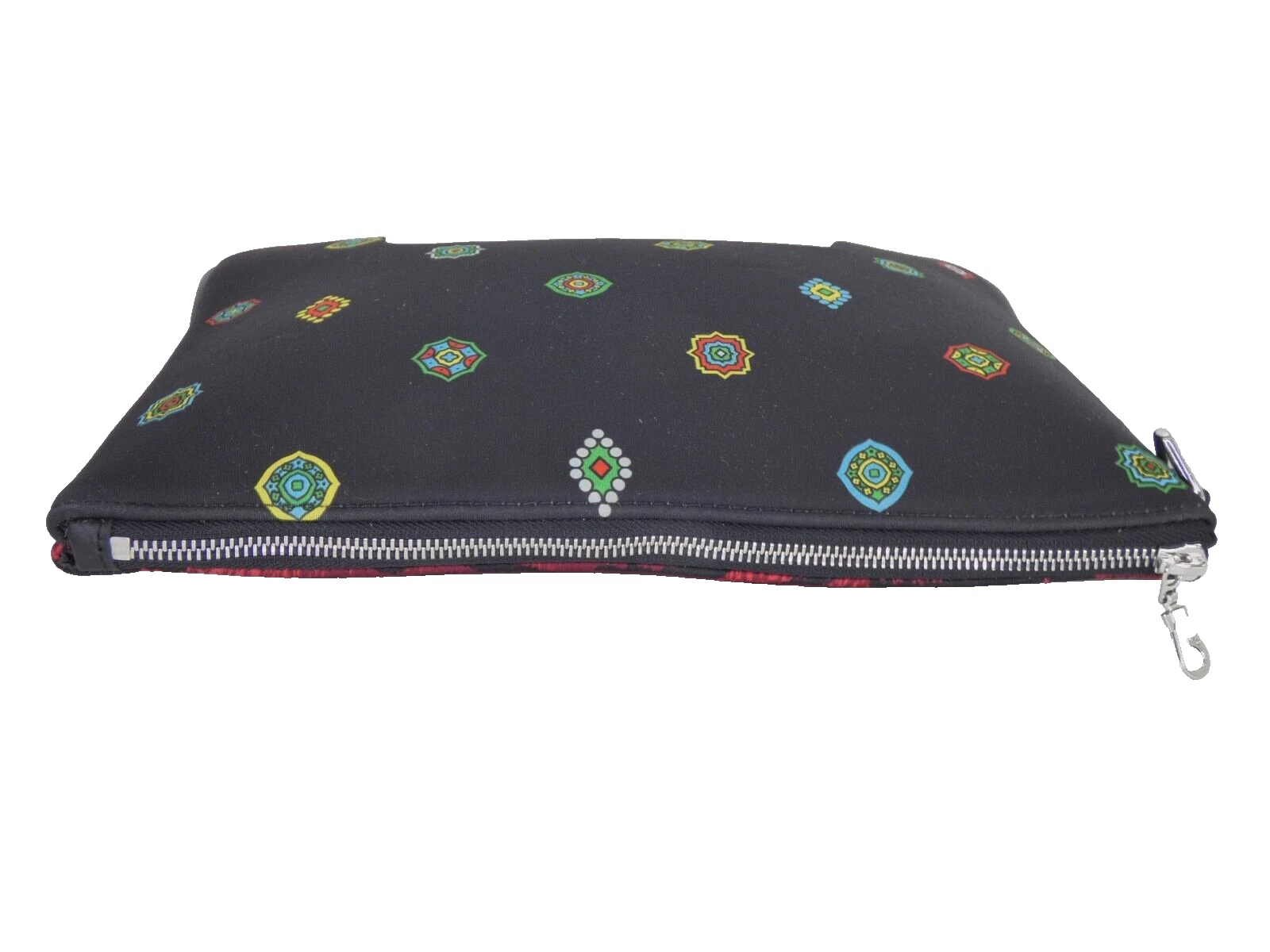 H&M Kenzo HM Pochette Scuba Neoprene Rosso Animale Stampa Tigre Logo Applique