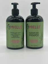 Mielle Organics Rosemary Mint Strengthening Shampoo and Conditioner Infused Set