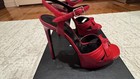 Saint Laurent Bianca Leather Bow Sandal, Rouge Etoile Size 39 — photo 6