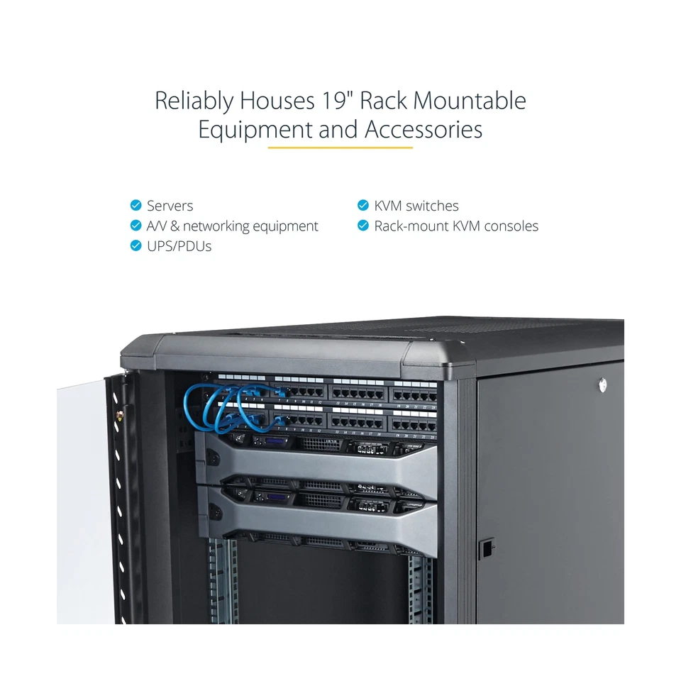 StarTech.com 4-Post 15U Server Rack Cabinet, 19" Data Rack Cabinet for IT / N... - Image 4 of 4