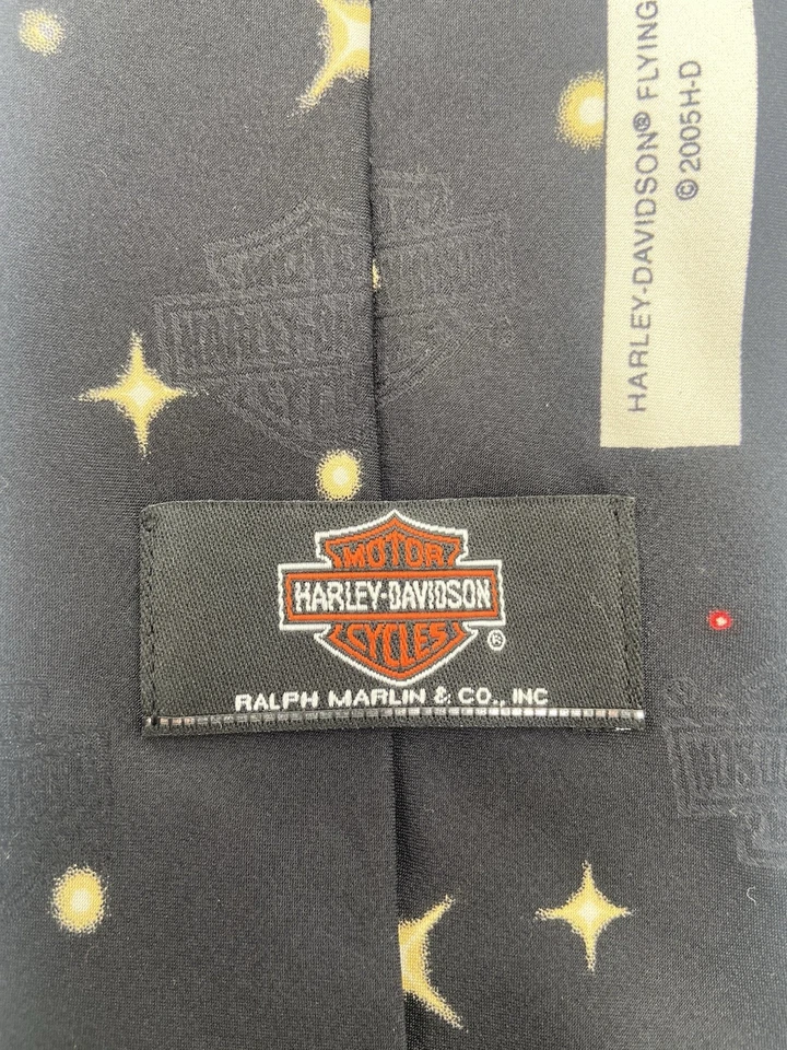 Harley Davidson Corbata Papá Noel Navidad 100% Seda Motocicleta Fiesta EE. UU. Foto 4 de 4