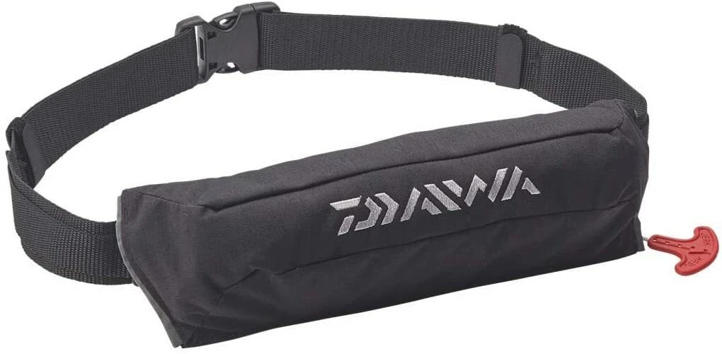 Daiwa compact life jacket (waist type automatic-manual inflatable) Black DF-2220