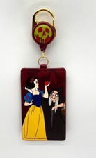 Loungefly Disney Snow White Evil Queen Poison Apple Retractable Lanyard ID NEW