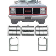 Grille Silver Headlight Bezels For 1985-1988 Gmc Ck Series Pickup Suburban Grille Silver Headlight Bezels For 1985-1988 Gmc Ck Series Pickup Suburban