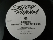  DJ BOOM / Missing You (Take Me Higher) VINYL SINGLE 1997 STRICTLY RHYTHM RECORD