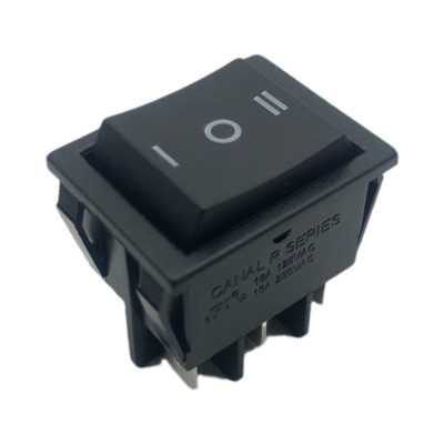 Rocker Switch Black up to 16A/250V 10T85 6Pin Canal R Series(Light ...