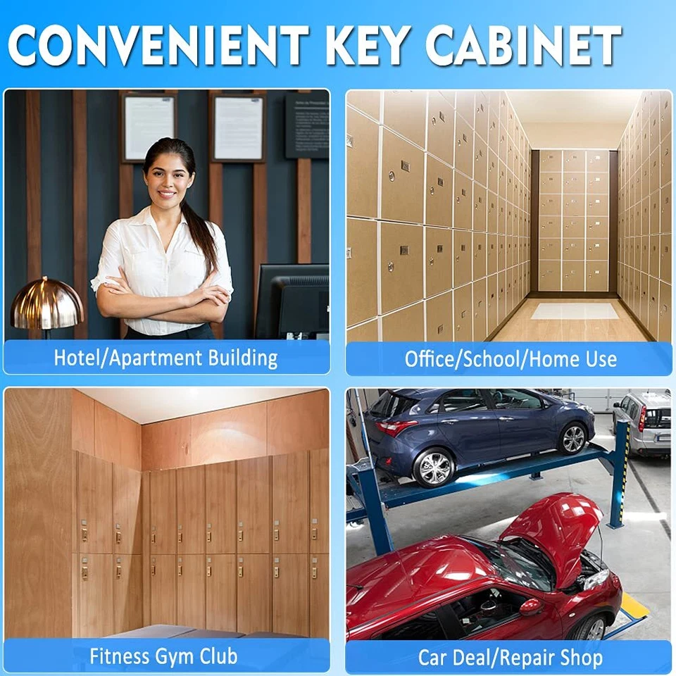 UMEKEN Key Box Wall Mount 40 Position Valet Digital Key Cabinet Lock Box with Co - Image 2 of 4