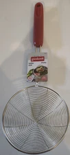 Goodcook 5.3 In. Spider Wok Strainer, Stainless Steel With Red Handle.