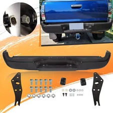 NEW Steel - Complete Black Rear Bumper Assembly For 2005-2015 Tacoma 05-15 SR5
