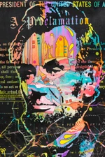 Abe's Proclamation by Dean Russo Poster - 24.5" x 36.5" Laminated