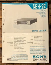 Sony SEH-22 Equalizer  Service Manual *Original*