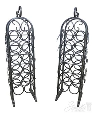 56305EC/06EC: Pair Of Steel & Iron 12 Bottle Wine Racks