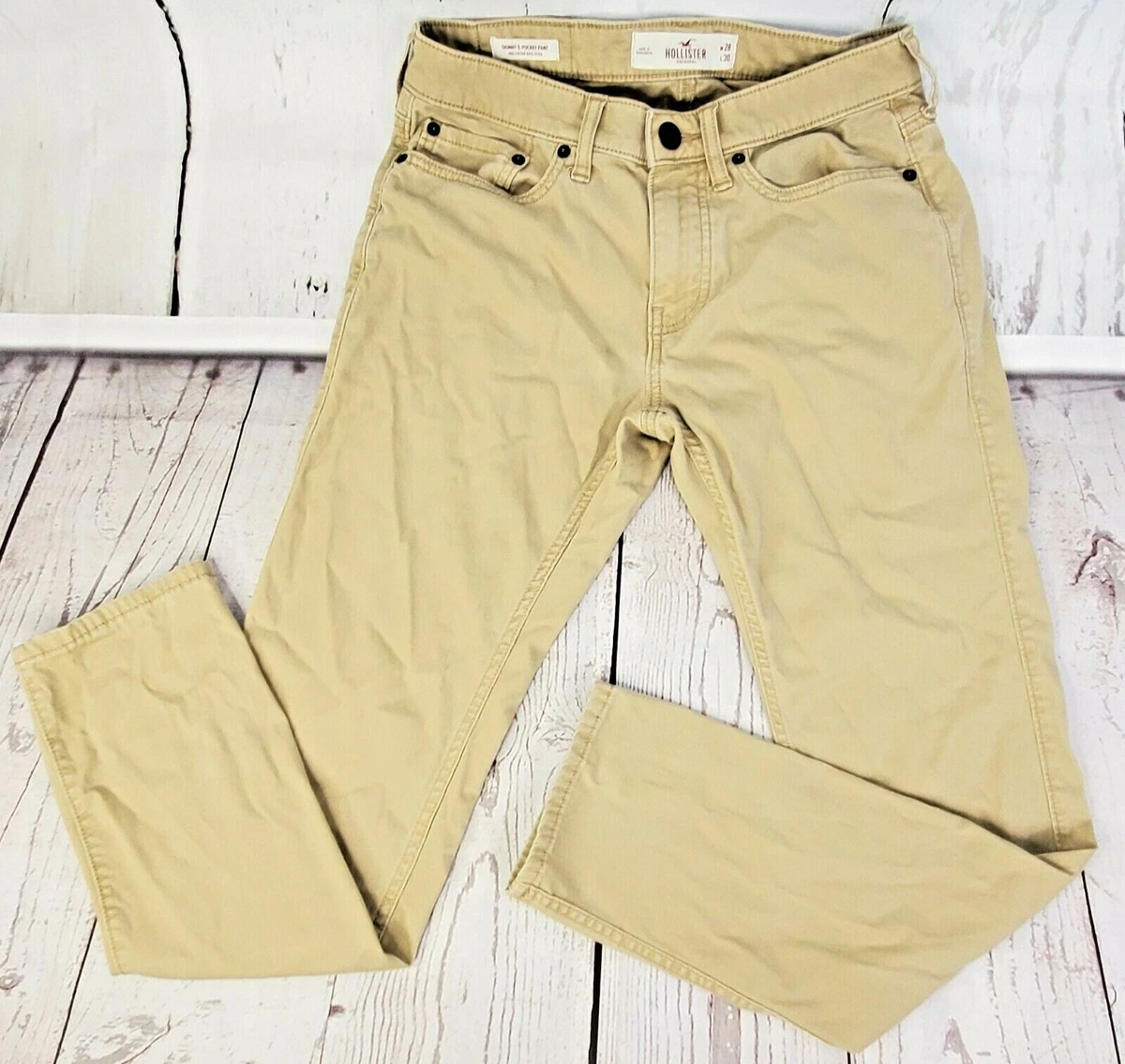 Hollister Khaki Skinny 5-pocket Pants Epic Flex, Women Sz 28 W x 30 L (29  True)