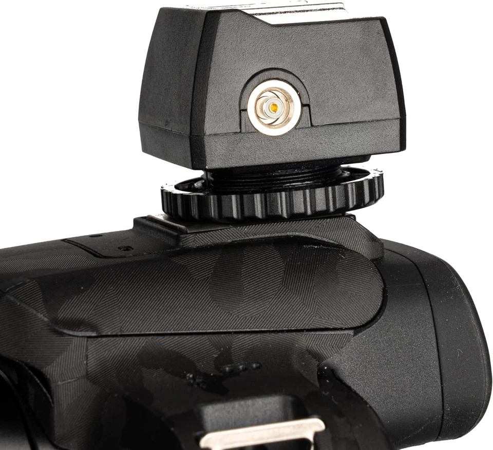 JJC Standard Hot Shoe Adapter with Extra PC Sync Connection Port & 3.5Mm Mini Ph - Image 4 of 4