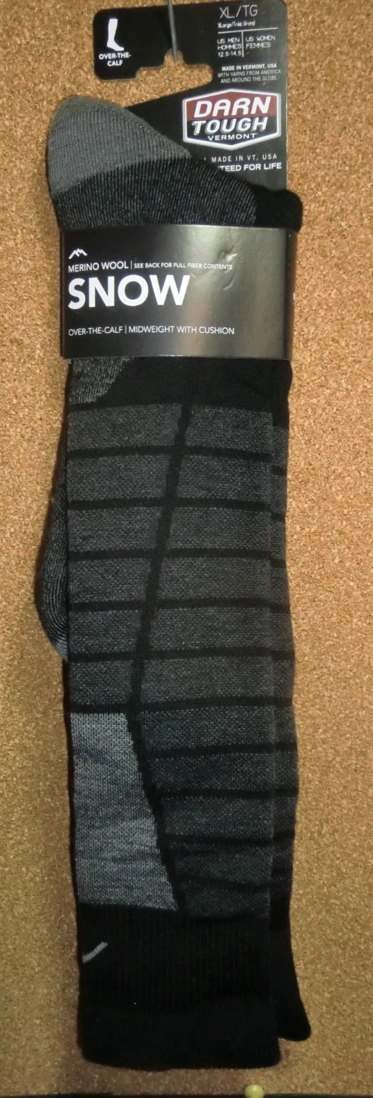 Darn Tough Men's Function X Over-the-Calf Midweight Ski & Snowboard Socks XL