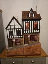 Dolls House Made By M.James  1999. Working Lights. With Furniture.Sml Repair Rq.