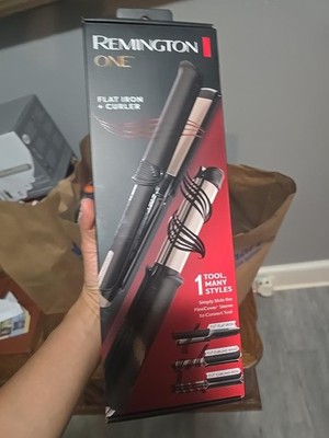 Remington One Flat Hair Iron Curler 2-in-1 Styler Straightener Adjustable Heat