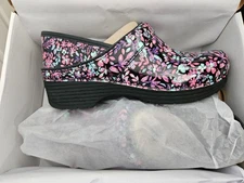 DANSKO LT Pro Ditsy Floral Patent Leather Clogs Women's Size 8.5/9 EU 39