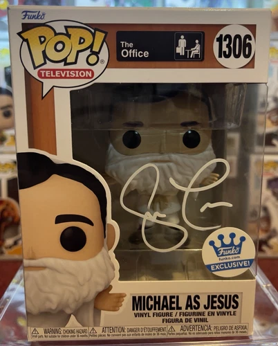 The Office Michael As Jesus #1306 Signed By Steve Carell Funko Pop Beckett COA