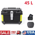 45L Motorcycle Top Case Rear Tail Box Waterproof Luggage Trunk Storage Aluminum
