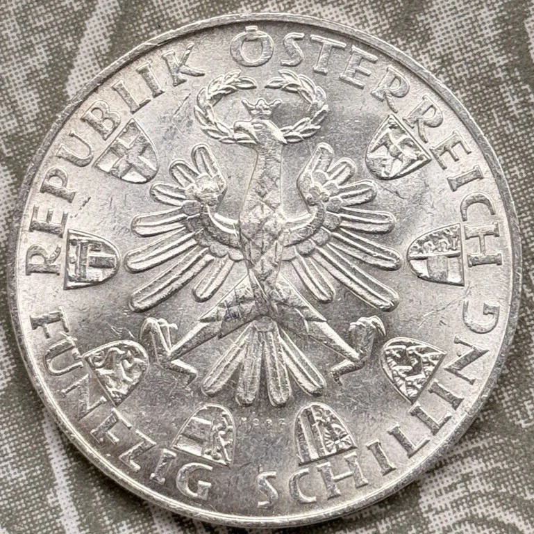 50 Schilling 1959 Österreich 150 Jahre Befreiung  Tirol 20.g 900 Silber Münze