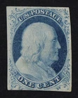 CKStamps: US Stamps Collection Scott#7 1c Franklin Mint H OG Spot Thin Gum Dist