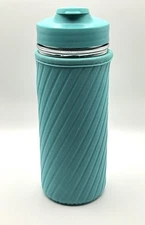 Masontops Turquoise Mason Jar Glass Water Bottle with Neoprene Sleeve