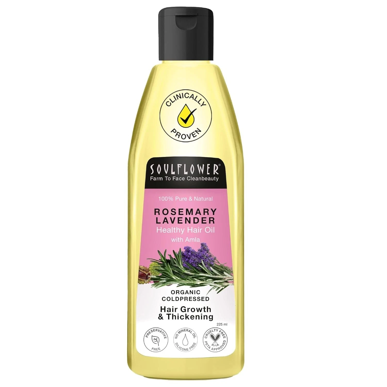 Soulflower Rosemary Hair Growth Oil, Hair Fall Control, Healthy Scalp 225ml
Opens in a new window or