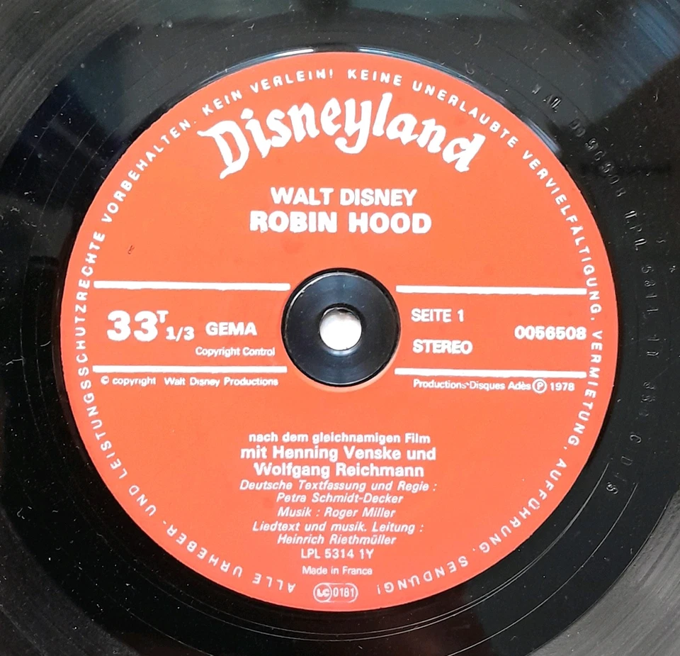 Walt Disney - Robin Hood LP Gatefold Bilderbuch | NM | 1978 Disneyland 0056.508 - Bild 4 von 4