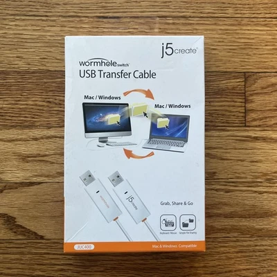 j5create USB 3.0 Wormhole Switch JUC400 Data Transfer Keyboard Mouse Share Cable - Image 1 of 4