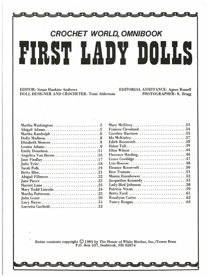 Muñecas Primera Dama Crochet World Omnibook | Casa de Abedules Blancos Foto 2 de 4