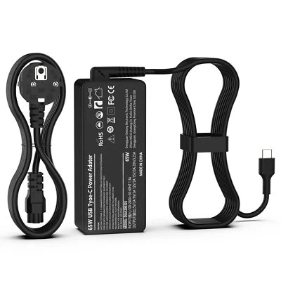 SHEFOR Alimentatore USB C 65W Caricatore Notebook Type C per HP Spectre/EliteBook/Elite