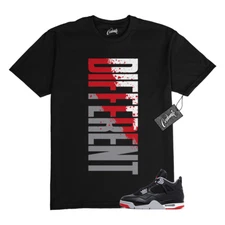 4 Bred Reimagined Black Cement Grey Varsity Red Summit White T Shirt Match DFRNT