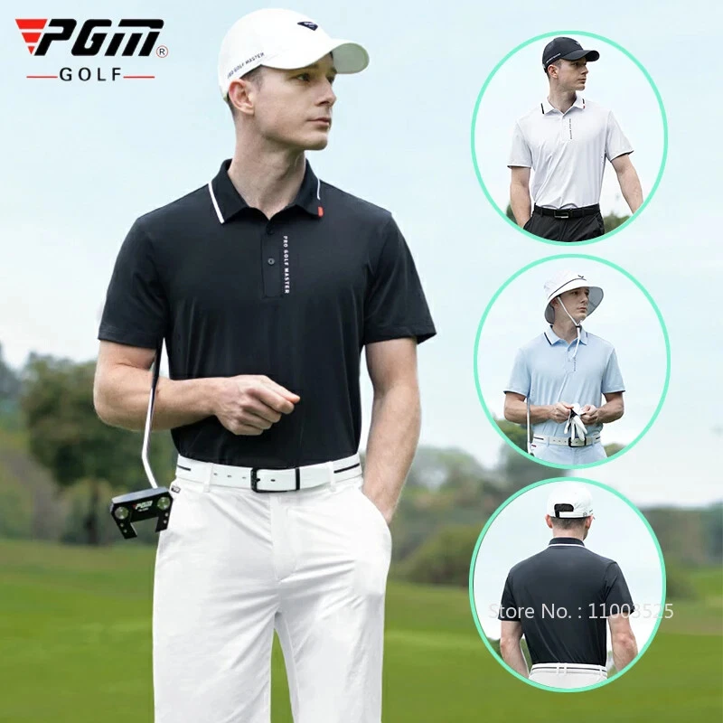 Quick-Dry Golf Shirts for Men Short Sleeve Breathable Badminton Outdoor Sports
