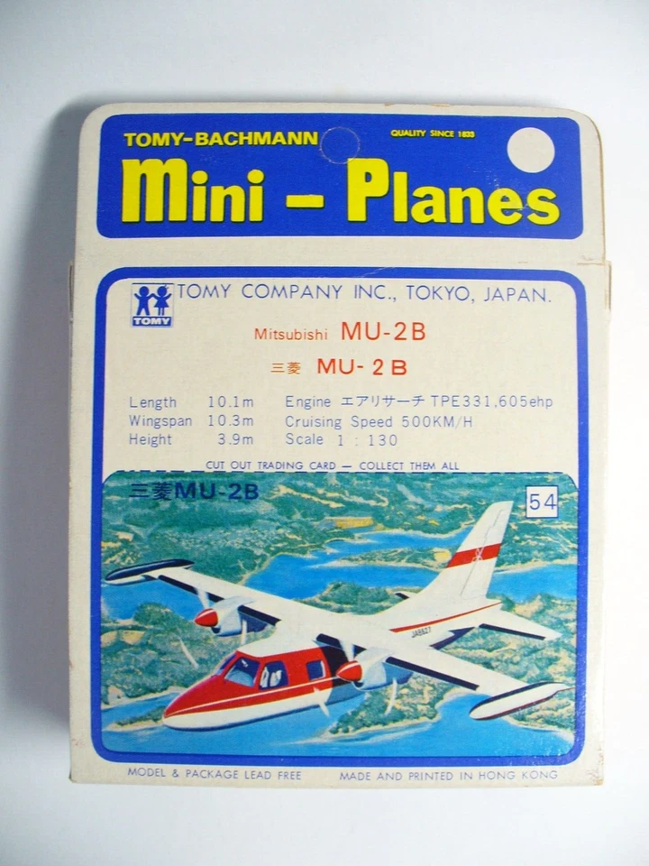 Miniaviones Tomy Bachmann #54 Mitsubishi MU-2B 1/130 nuevo stock antiguo Foto 4 de 4