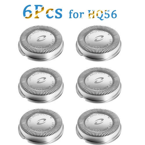 6-Pack HQ56 Replacement Shaver Heads for Philips Norelco HQ3 HQ4 HQ55 HQ56 HQ6 - Bild 1 von 8